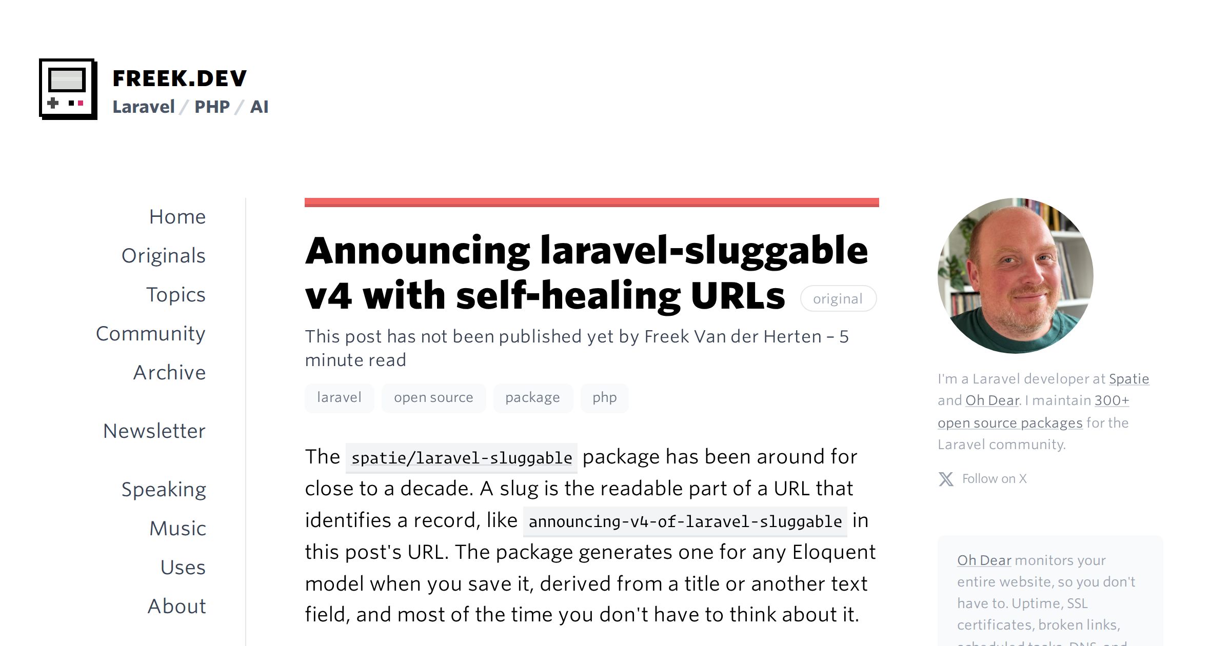 ★ Announcing laravel-sluggable v4 with self-healing URLs