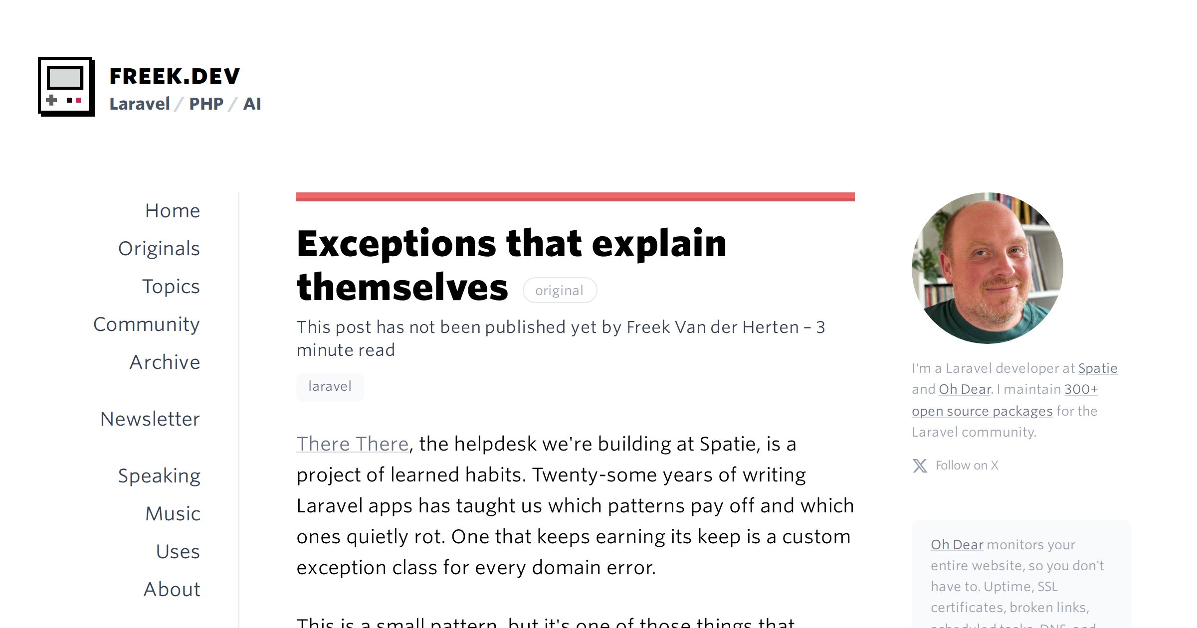 ★ Exceptions that explain themselves