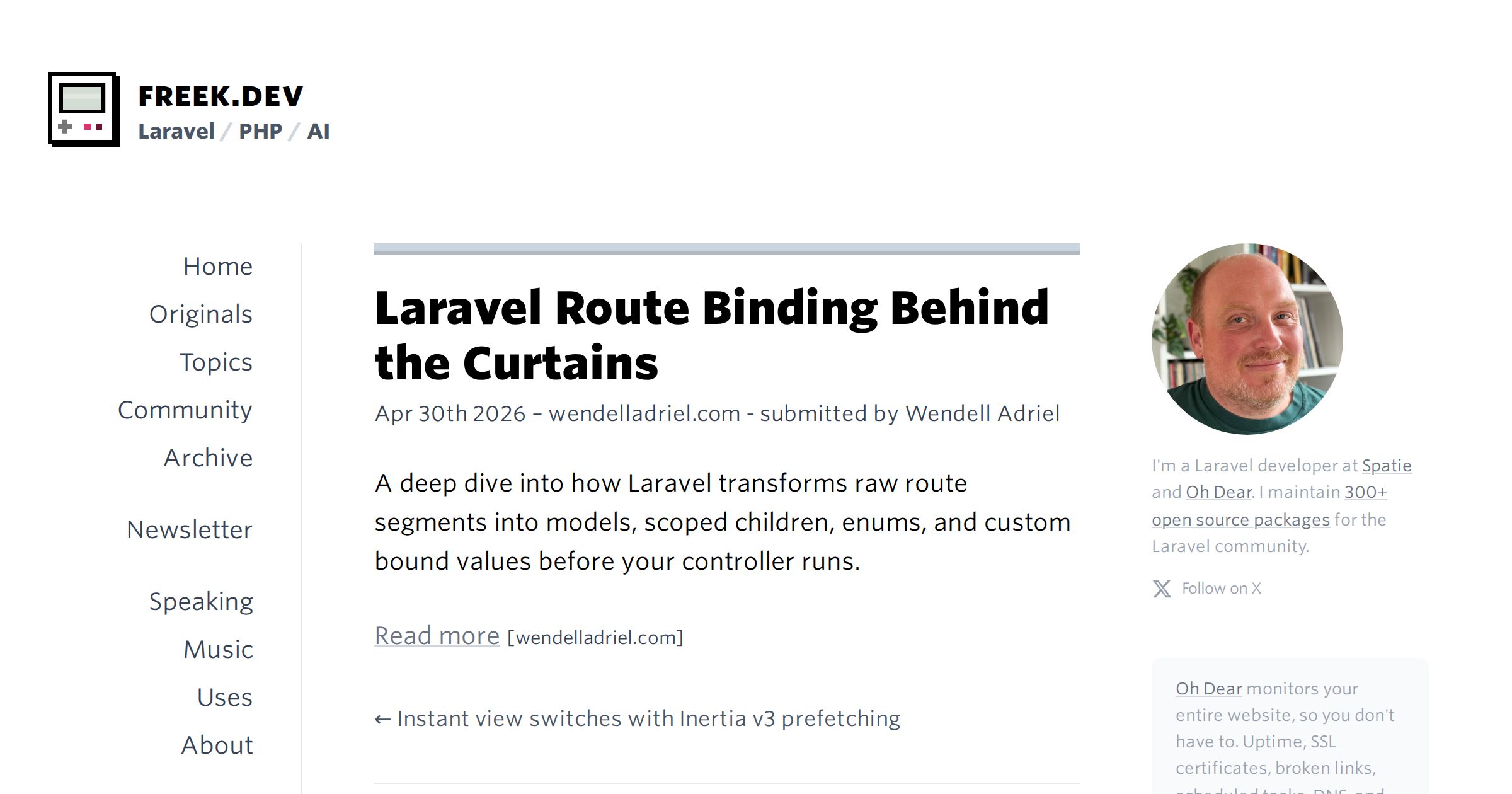Laravel Route Binding Behind the Curtains