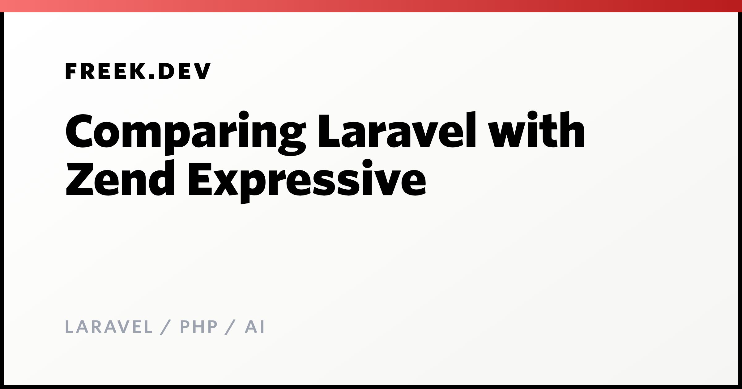 Comparing Laravel with Zend Expressive - Freek Van der Herten's blog on ...