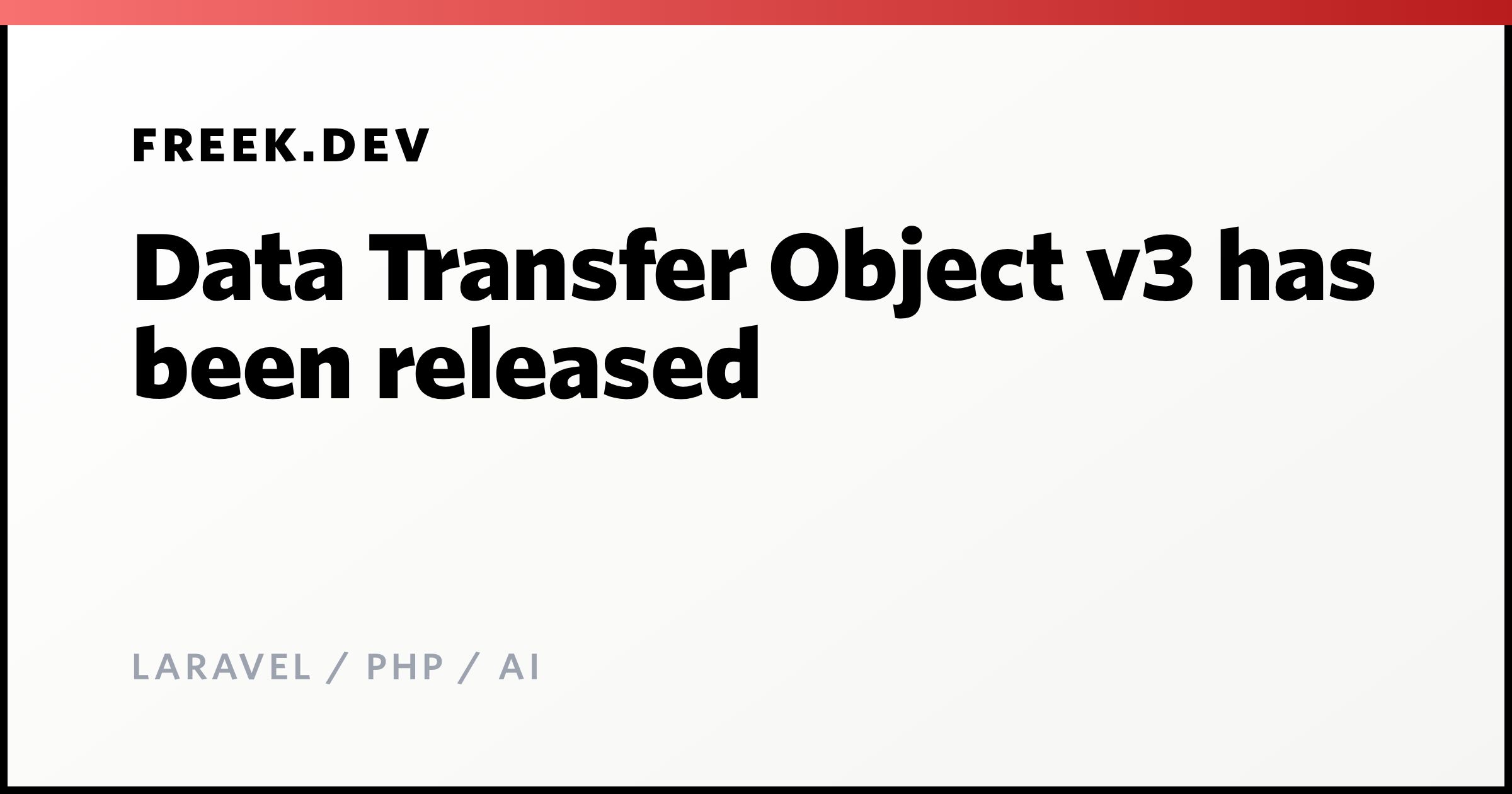 Data Transfer Object v3 has been released - Freek Van der Herten's blog ...