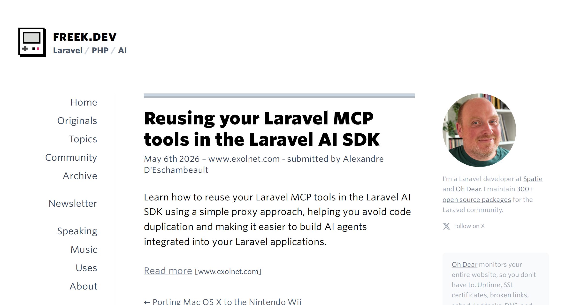 Reusing your Laravel MCP tools in the Laravel AI SDK