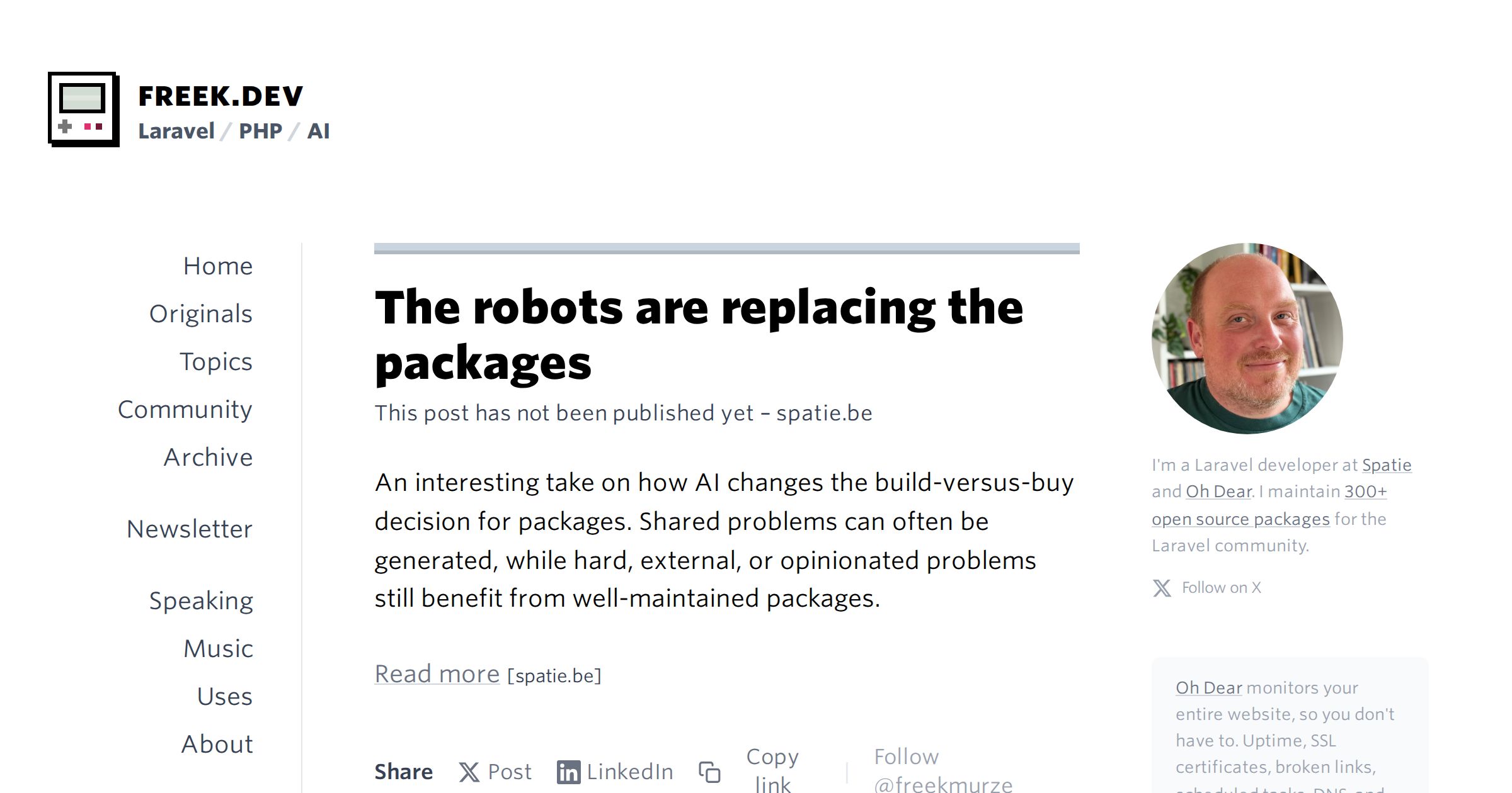 The robots are replacing the packages