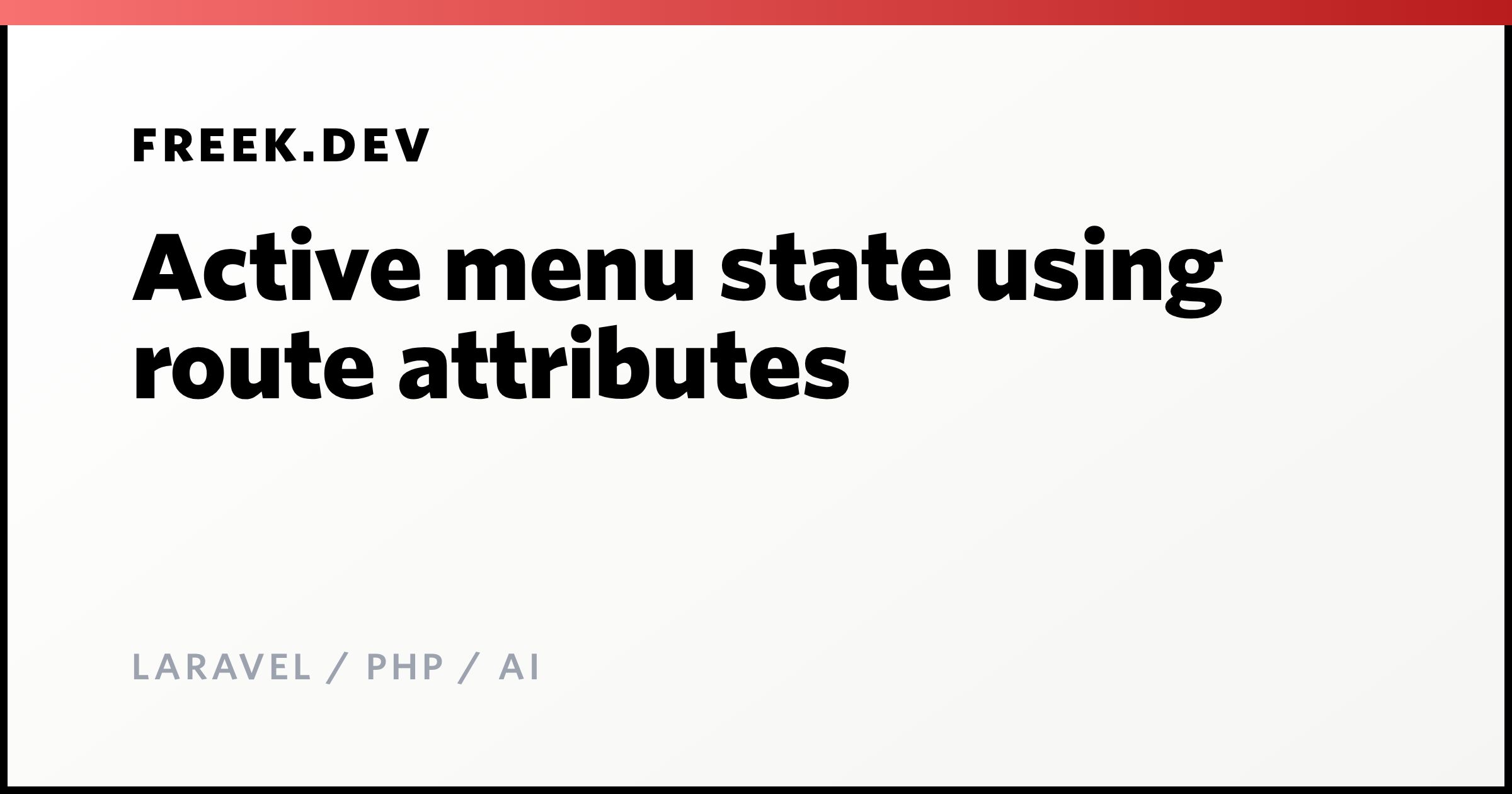 Active menu state using route attributes - Freek Van der Herten's blog ...