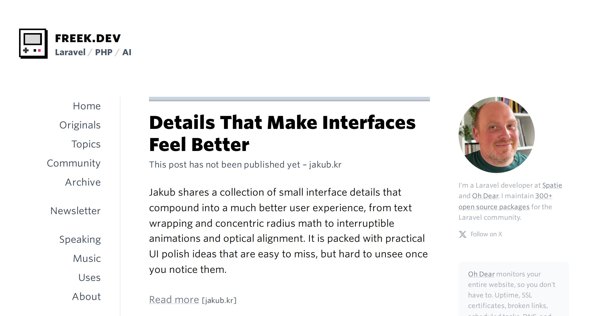 Details That Make Interfaces Feel Better