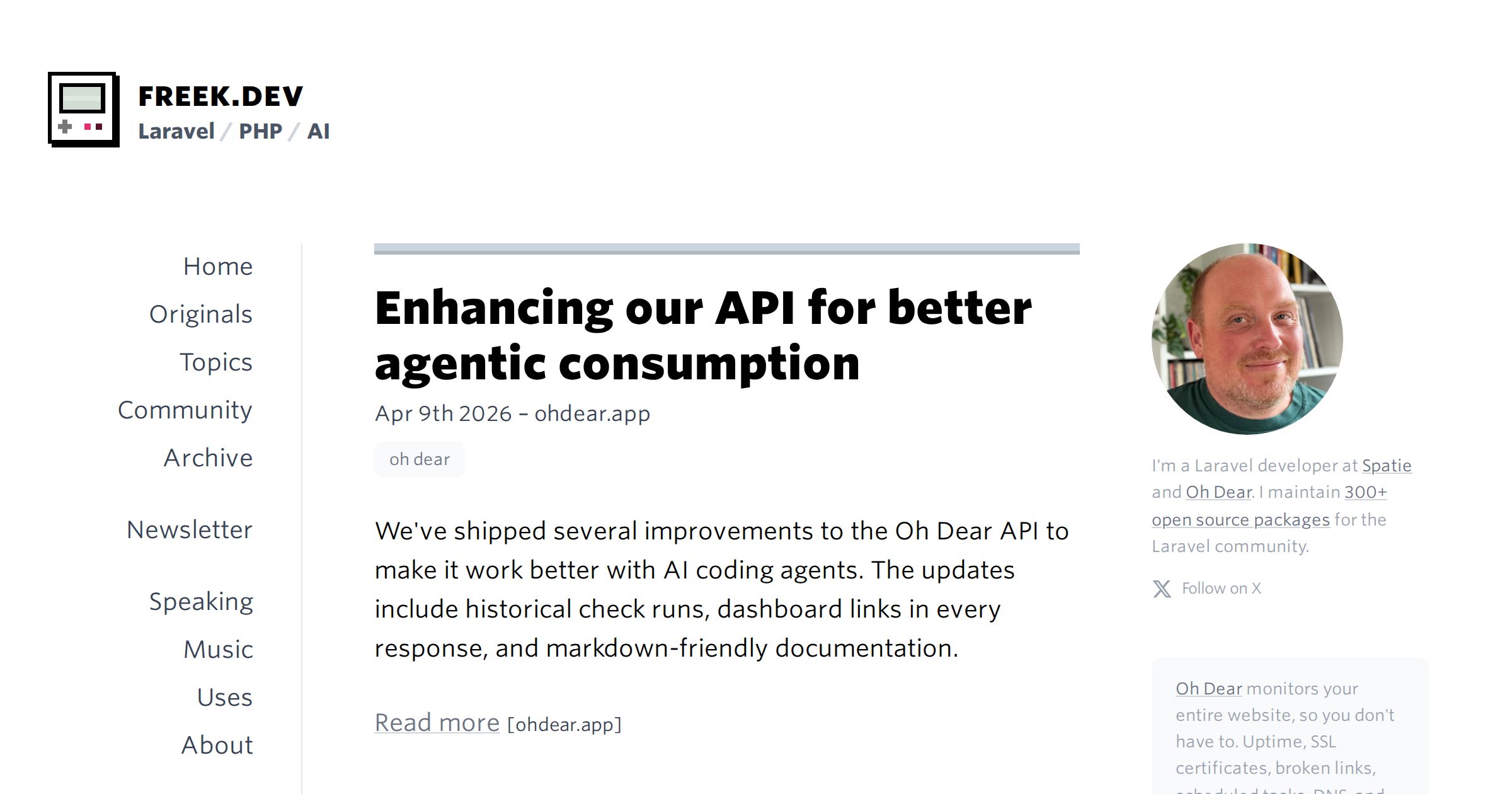 Enhancing our API for better agentic consumption