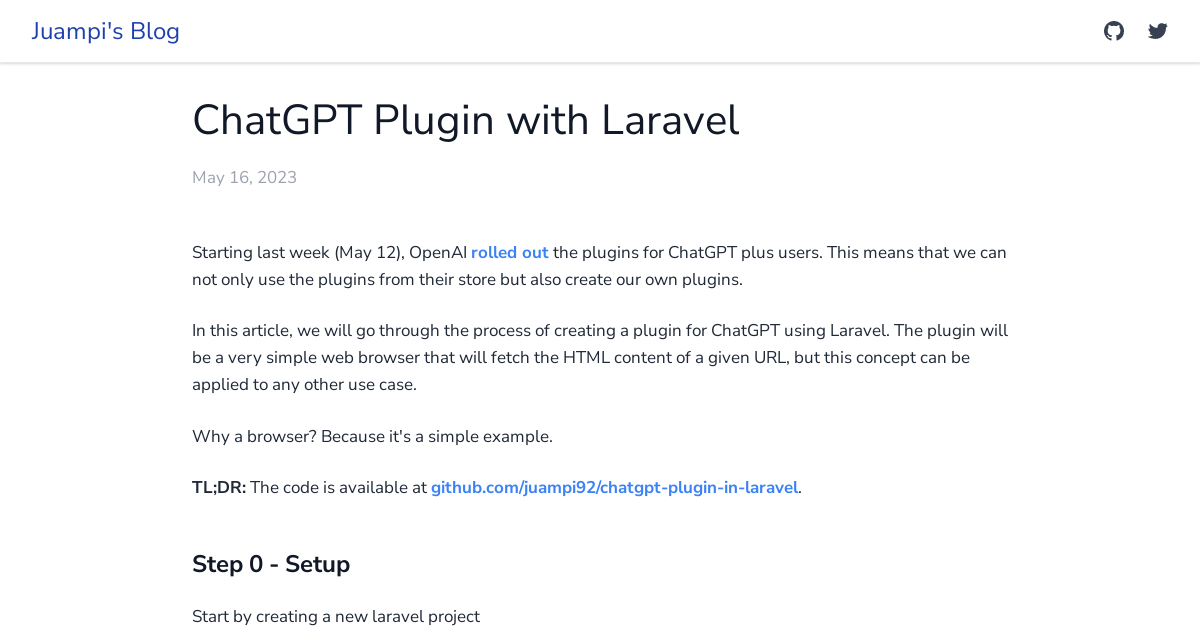 Building a ChatGPT Plugin with Laravel : r/laravel