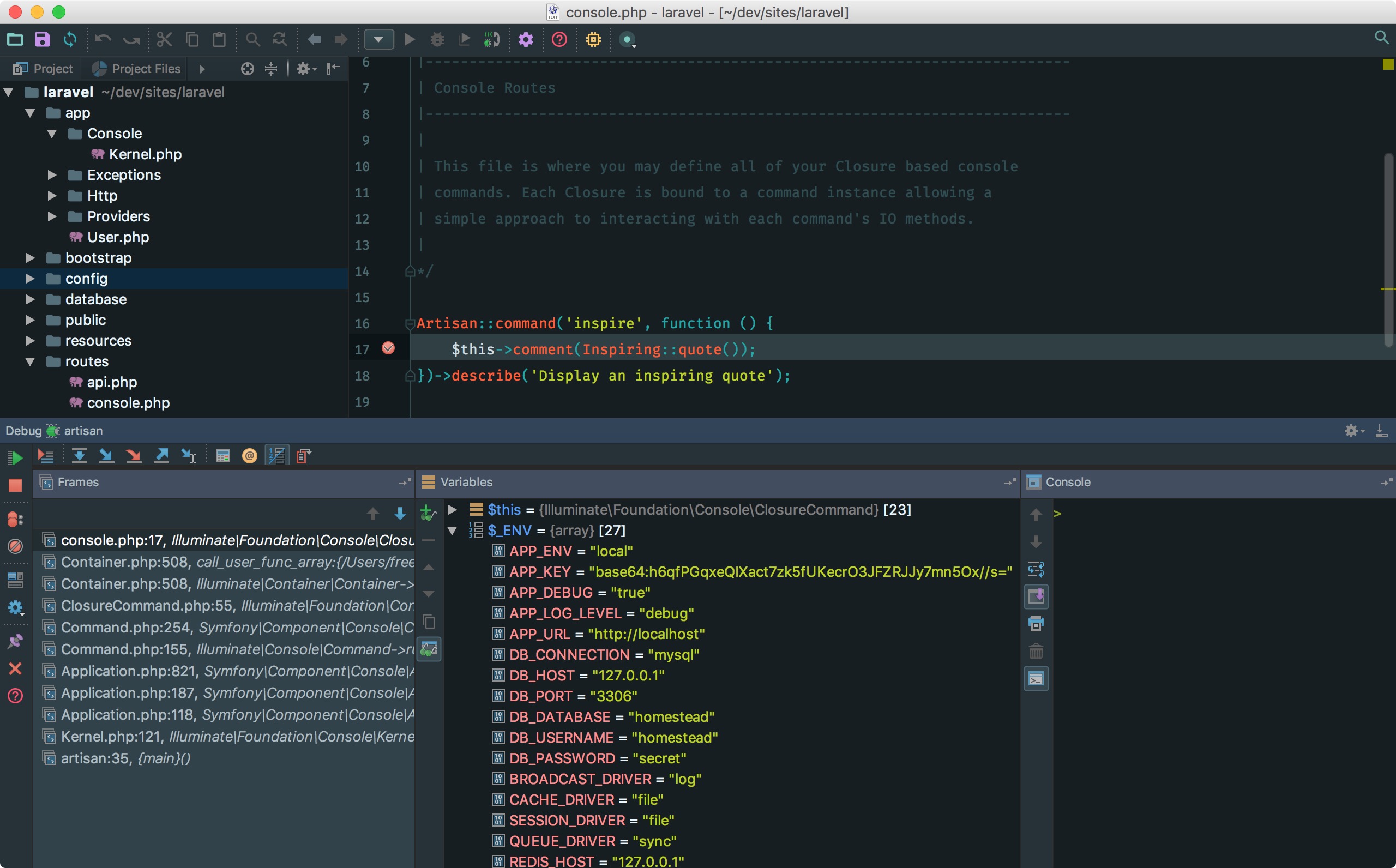 phpstorm and laravel 5