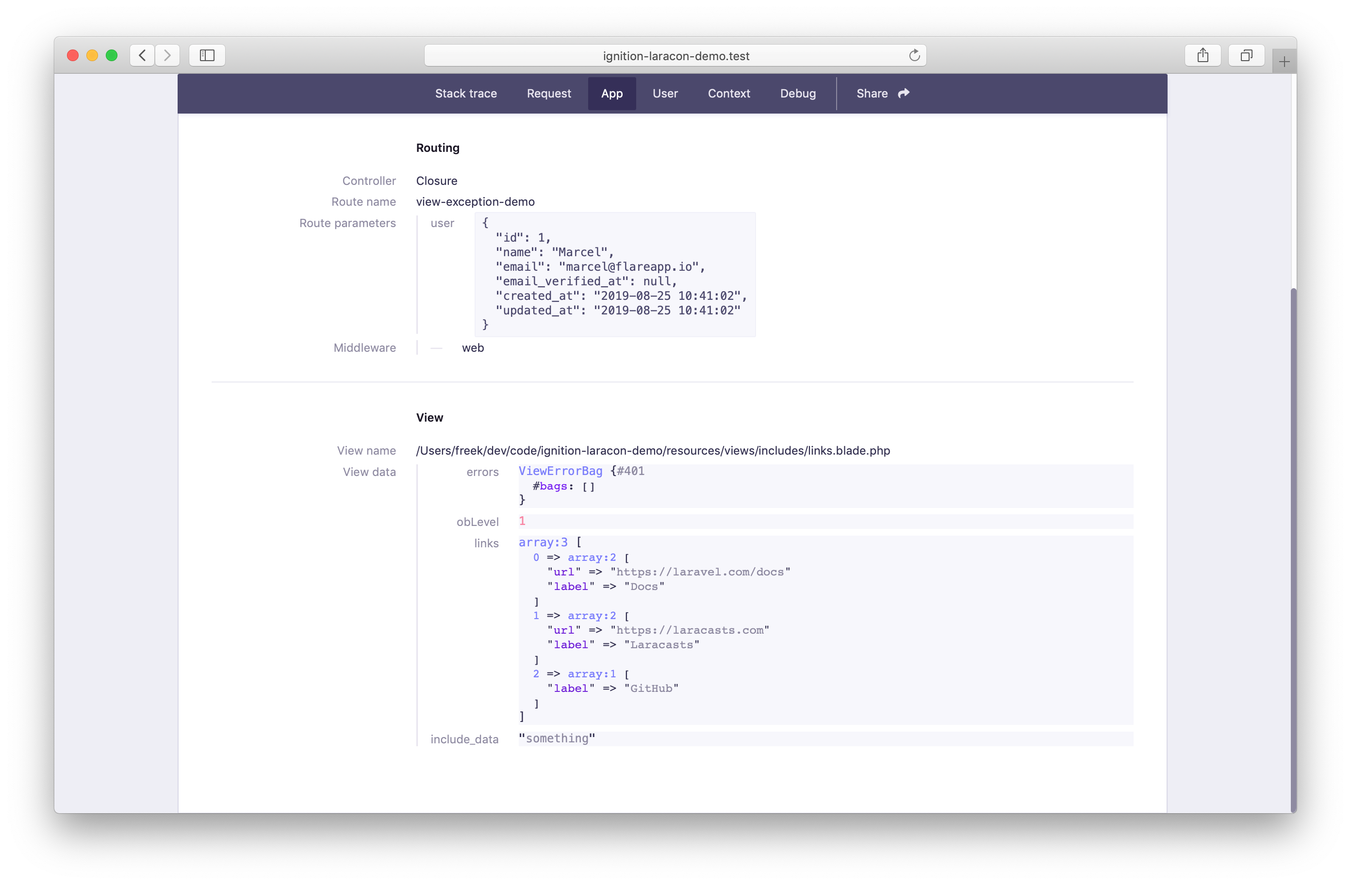 Ignition, the most beautiful error page for Laravel and PHP, got a major  redesign - Freek Van der Herten's blog on PHP, Laravel and JavaScript