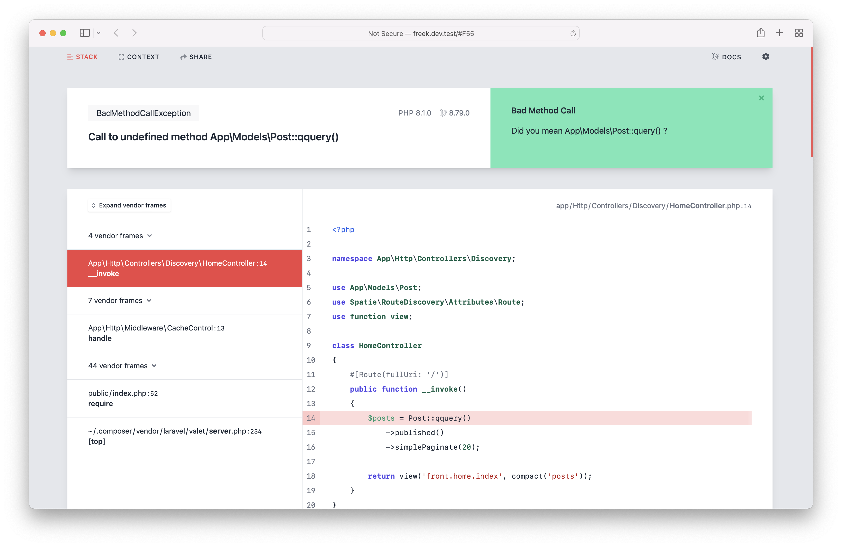 Ignition, the most beautiful error for Laravel and PHP, got a major redesign - Freek Van der Herten's blog on PHP, Laravel and JavaScript