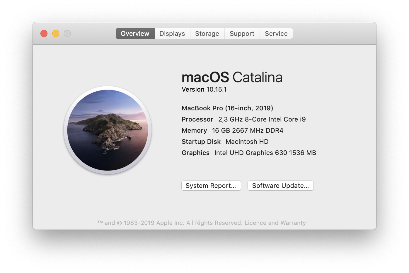 Mac info window
